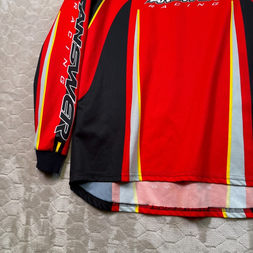 VTG Answer Racing Motocross Jersey Men's Size S Red Made In USA Shirt - Picture 2 of 11